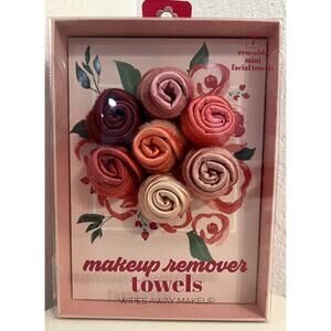 Glitz & Glam Makeup Towels Remover  Flower Bouquet Rose 7 Make Remover Set